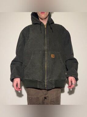 VINTAGE MOSS Green Carhartt J130 Canvas Jacket